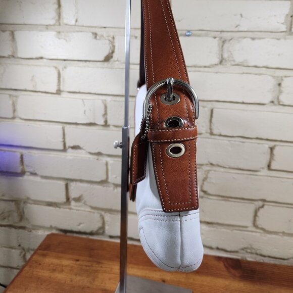 Coach Soho Pebbled White Leather Shoulder Bag - Picture 3 of 14